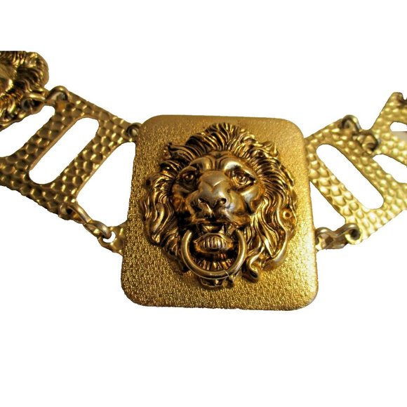 *Bold Lion Link Belt Lightweight Goldtone Metal main image 4